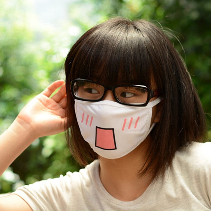 1 pcs Cute Kawaii Anime emoji Anime Emotion Mouth muffle Winter Cotton Funny Mouth Anti Dust