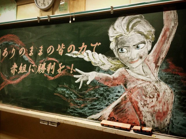 Cô giáo nhà người ta khuyến khích học sinh bằng cách vẽ lên bảng