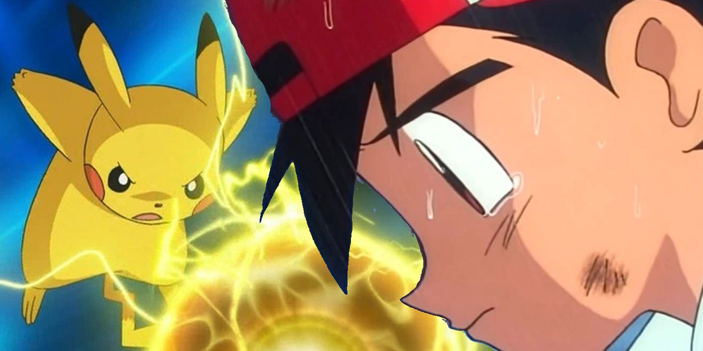 Pikachu joins Rocket and fights Ash