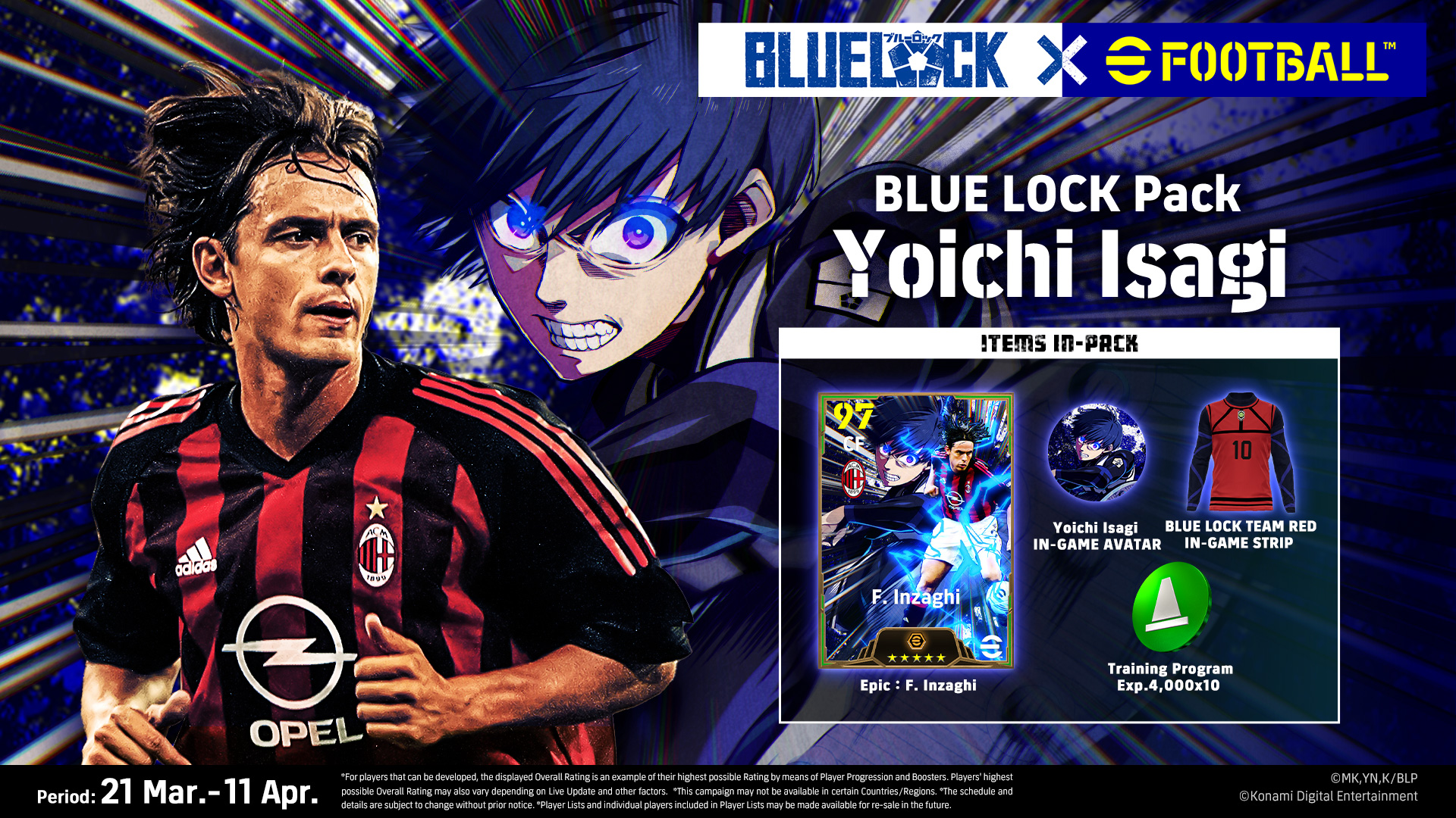Anime Blue Lock hợp tác với eFootball để mang lại sự hợp tác thú vị